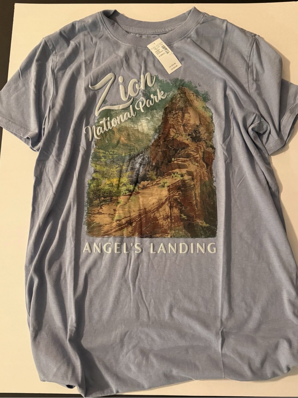 Maurices Light Blue Zion National Park Angel's Landing Graphic Tee